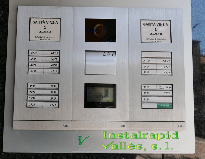 Nuevo Videoportero ABB instalador en Mollet Instalrapid Vallès